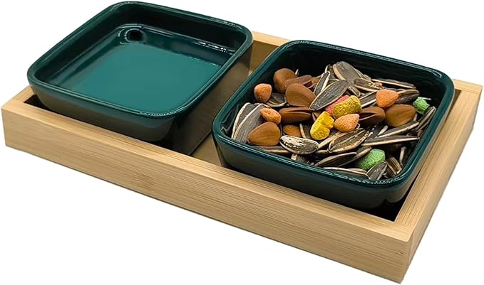 acsist 仓鼠碗 豚鼠陶瓷水碗 仓鼠食物盘 小动物碗 防止敲击 适用于矮