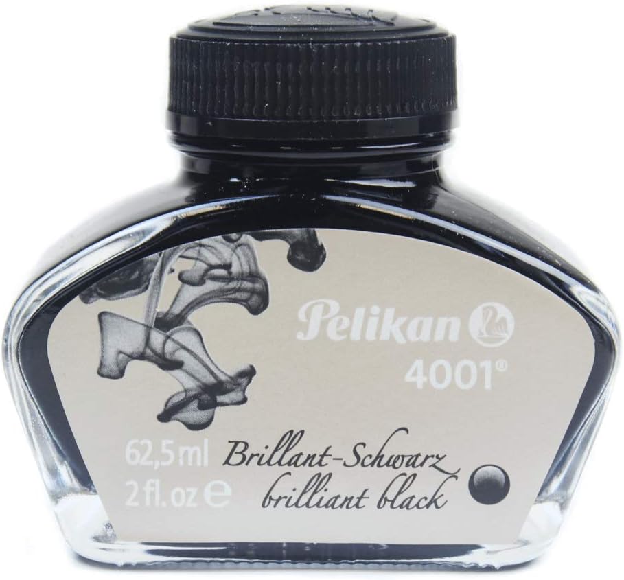 pelikan 百利金 4001钢笔瓶装墨水,亮黑色,62.5ml,1件装(329144)