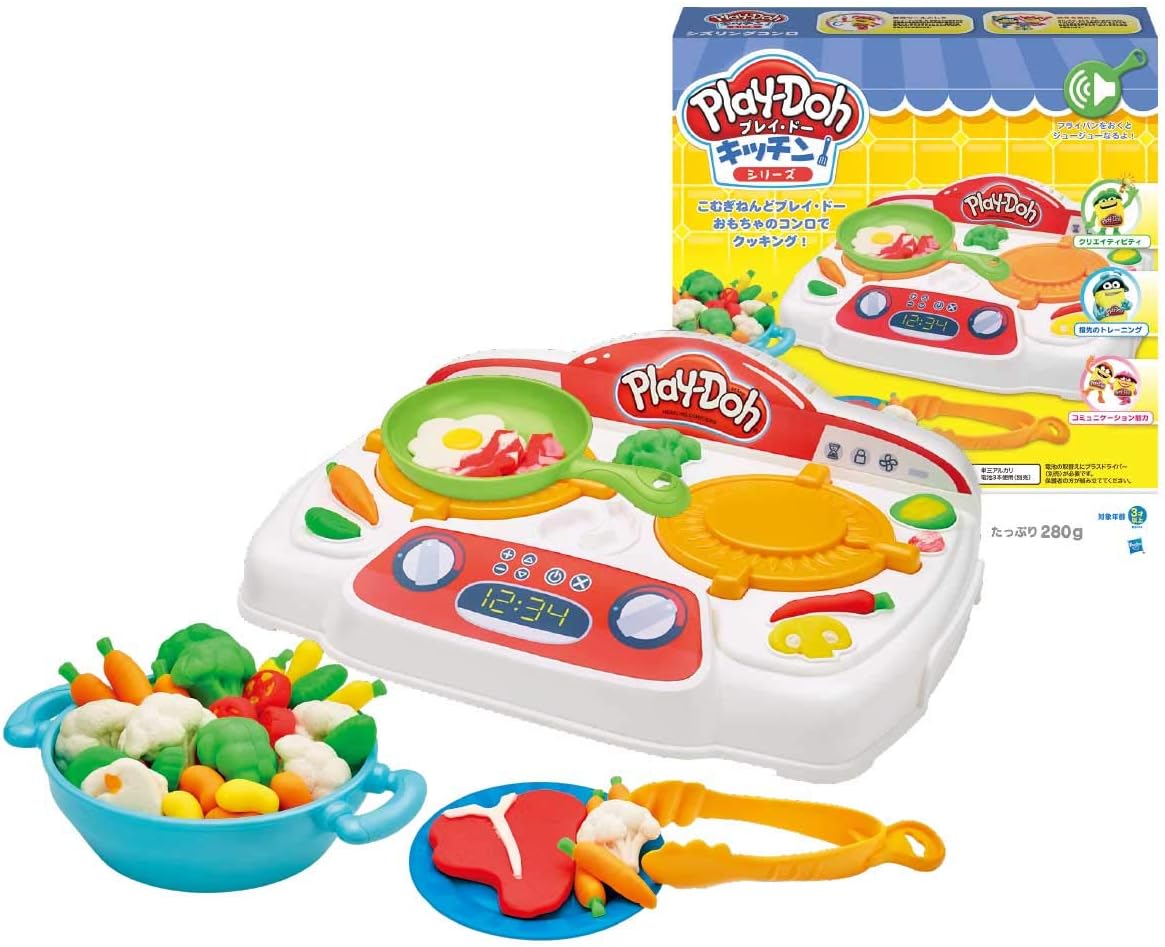 Play Doh 厨房系列玩具滋滋作响的炉灶小麦粉粘土b9014 玩具 亚马逊中国