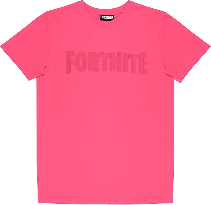 fortnite男童fortnite标志男孩t恤粉色时尚t恤