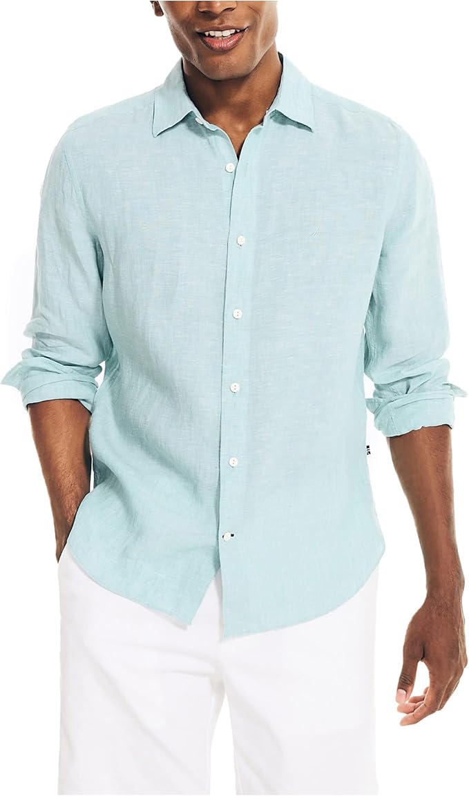 nautica 男士亚麻衬衫