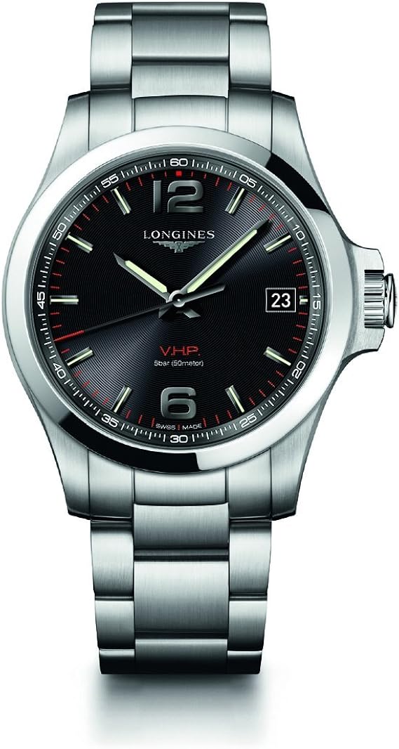[浪琴]longines 手表 孔眼 v.h.p. 石英 永恒日历 l3.716.4.56.6 男士