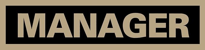 headline sign 9356 self-stick sign, manager, 2 inches by 8