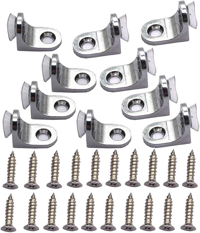 10 件固定玻璃货架支架钉锌合金货架销安装支架玻璃货架支撑钉带螺丝