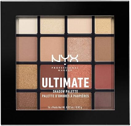 Nyx 专业彩妆眼影盘 Pressed Pigments 16色 哑光 缎面 金属色 阴影 暖中性 亚马逊中国 美容化妆