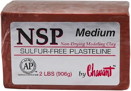 Chavant Nsp Medium 2 Lbs Professional Oil Based Sulfur Free Sculpting Clay Brown 亚马逊中国 办公用品