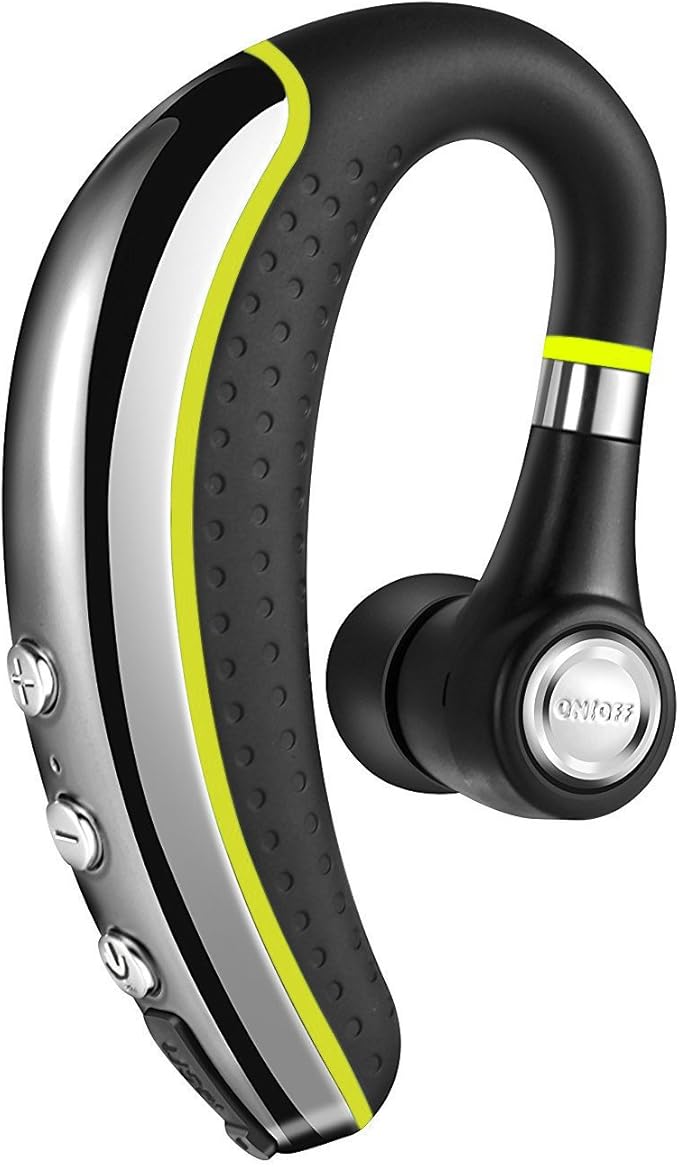 新款 蓝牙耳机v4 1 Candeo 无线商务耳机卡车司机入耳式耳塞式耳机带降噪静音开关 免提手 办公 商务 锻炼 司机 黄色 亚马逊中国 数码影音