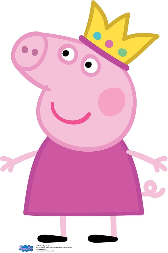 star cutouts 官方 sc959 皇冠迷你纸板镂空小猪佩奇派对高90厘米,多