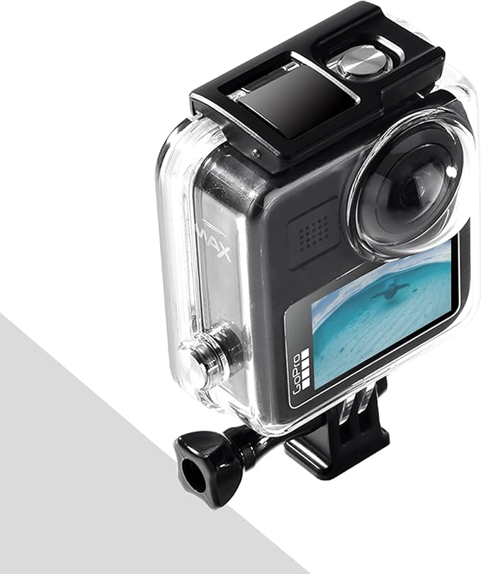 Gopro Max 运动相机防水保护套 水下潜水保护外壳40m 带支架配件 亚马逊中国 摄影摄像