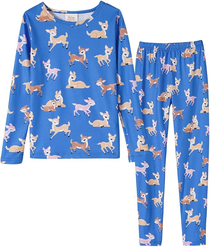 myfav 女童睡衣长袖睡衣可爱大眼熊猫睡衣