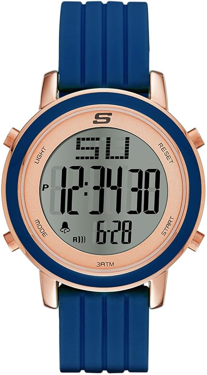 skechers 斯凯奇 女式 westport 石英金属和硅胶运动数字手表