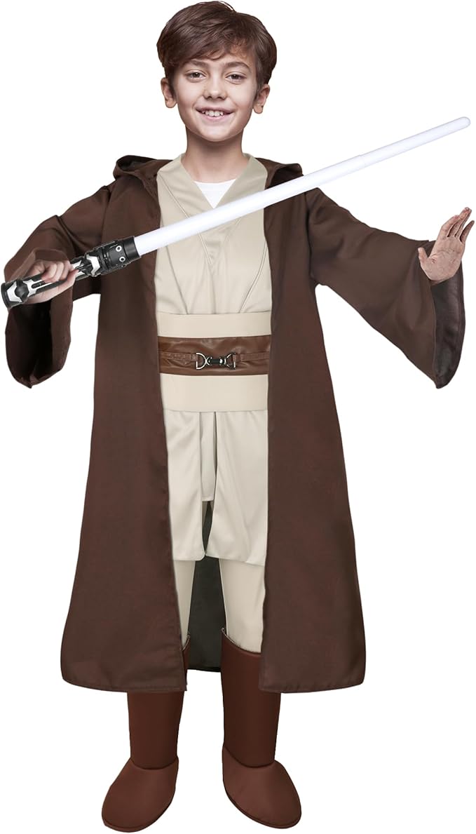 soofilm 骑士服装束腰制服连帽长袍套装带剑万圣节骑士角色扮演服装