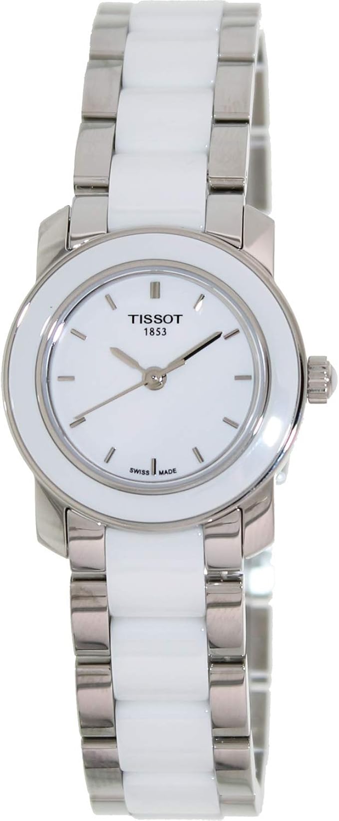 tissot天梭女式t0642102201100cera银色陶瓷手表