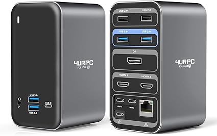 4urpc 4urpc Usb C 双显示器扩展坞 适用于macbook Pro 2016 2017 2018 2019 2020 Macbook Air 2018 2019 2020 价格报价图片评测多少钱