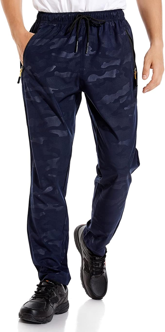 gjdamfd男式徒步裤防水轻便速干男士运动裤带口袋适合山地露营钓鱼