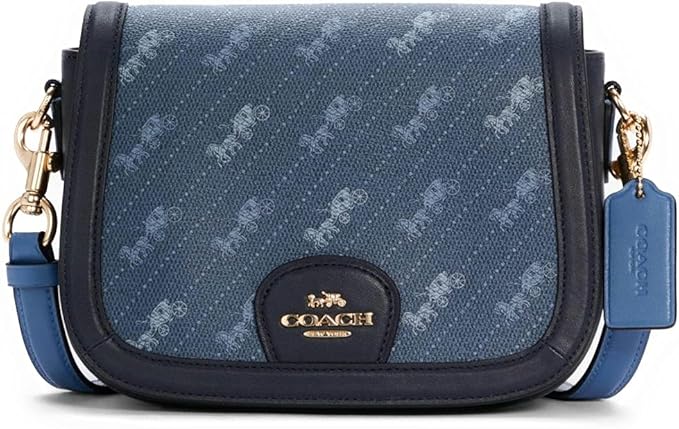 coach 蔻驰 女士马鞍包,带马和马鞍圆点印花