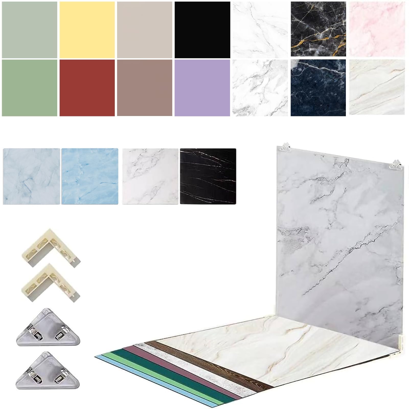 9 pieces 8 patterns 60.96 x 60.96 cm double sided photographic background Waterproof reusable photo background Suitable for products Food jewelry cosmetics props