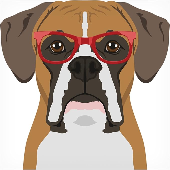 trademark fine art "boxer wear hipster glasss"