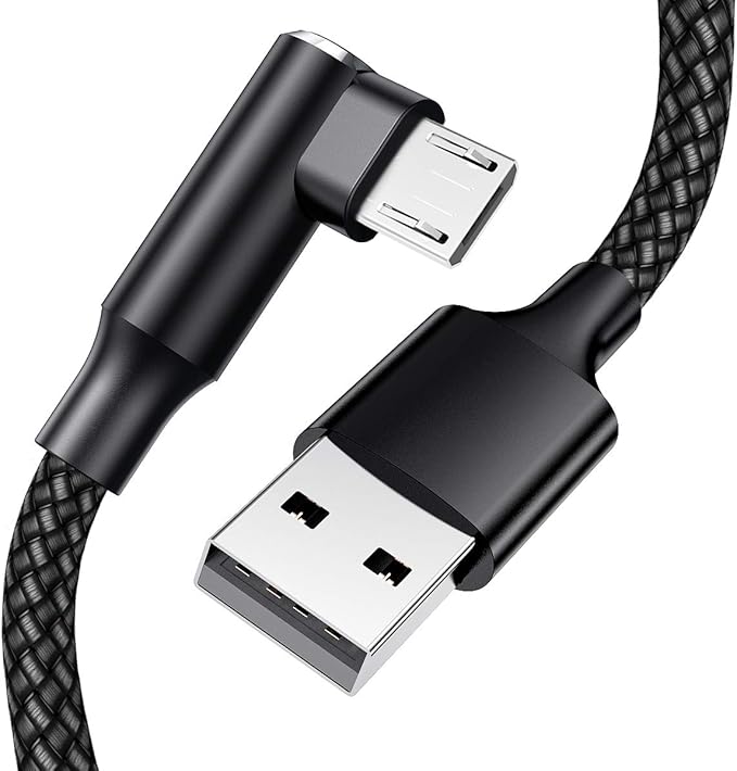90 度 micro usb 数据线 [ 2 包 6.