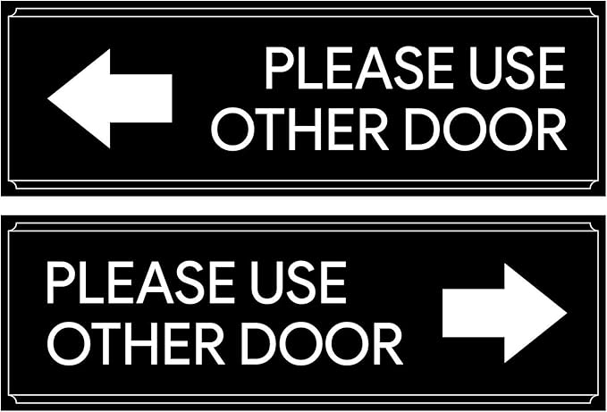 use other door office sign 贴纸 2 件装 - 自粘商业标牌,门标志