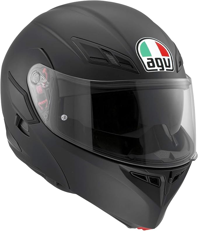 agv 男士 compact st agv e2205 solid plk 摩托车头盔,黑色,xs eu