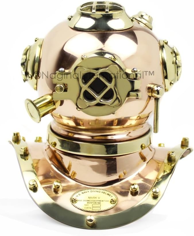 9 厘米)铜制航海潜水头盔
