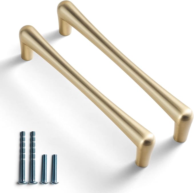 goo-ki 6 件装橱柜抽屉拉头,实心橱柜厨房把手抽屉拉头,现代五金件