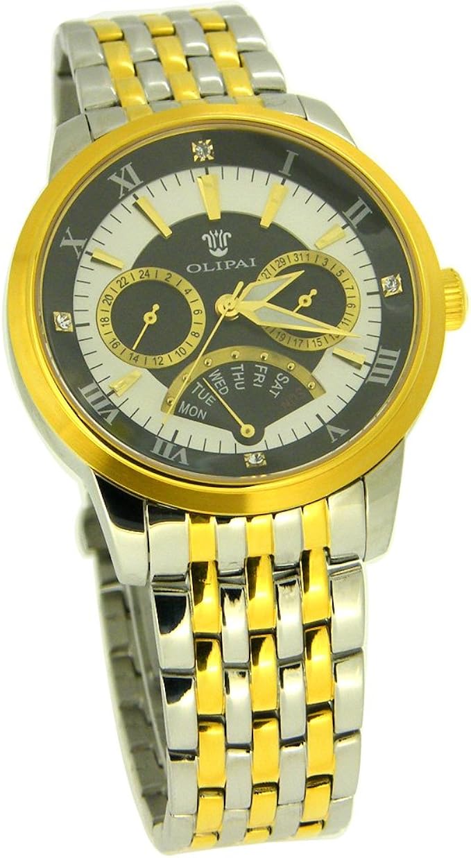 olipai 欧力派 手表石英表男表 介金黑面jt6006-sg-b