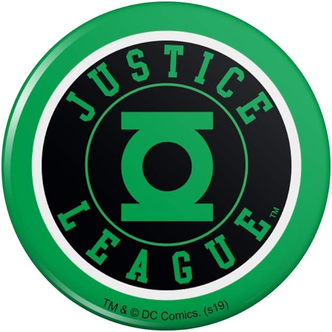 正义联盟绿灯侠运动标志别针纽扣别针 - 2.54 cm 直径