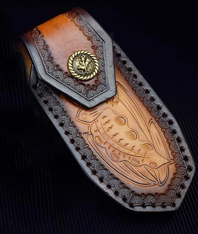 皮革刀鞘 折叠刀 水平携带刀 皮套 刀套 皮带刀套 口袋刀套 皮革刀套