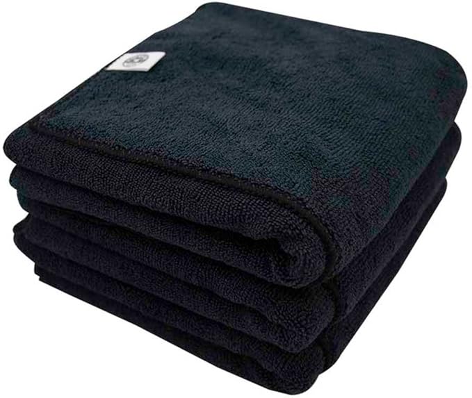 chemical guys mic36103 workhorse xl 黑色专业级超细纤维毛巾,橡胶