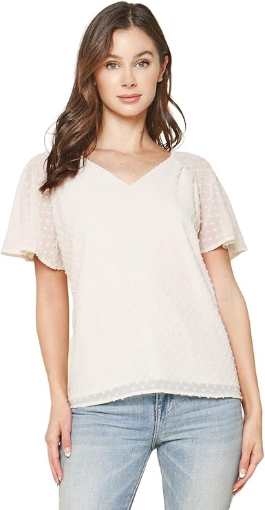 sugar lips 女式 dearly loved 瑞士圆点蝴蝶袖上衣