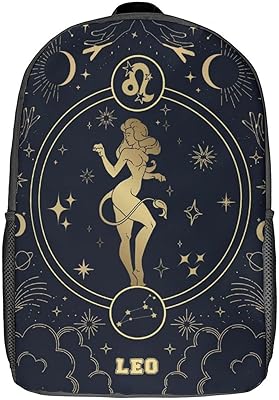 scorpio 背包个性化星座印花书包 休闲笔记本电脑背包 旅行轻便背包