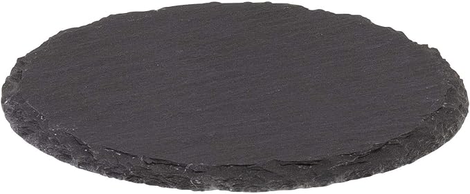 westmark 4 天然板岩玻璃垫,圆形,带防刮保护,直径 10 厘米,板岩