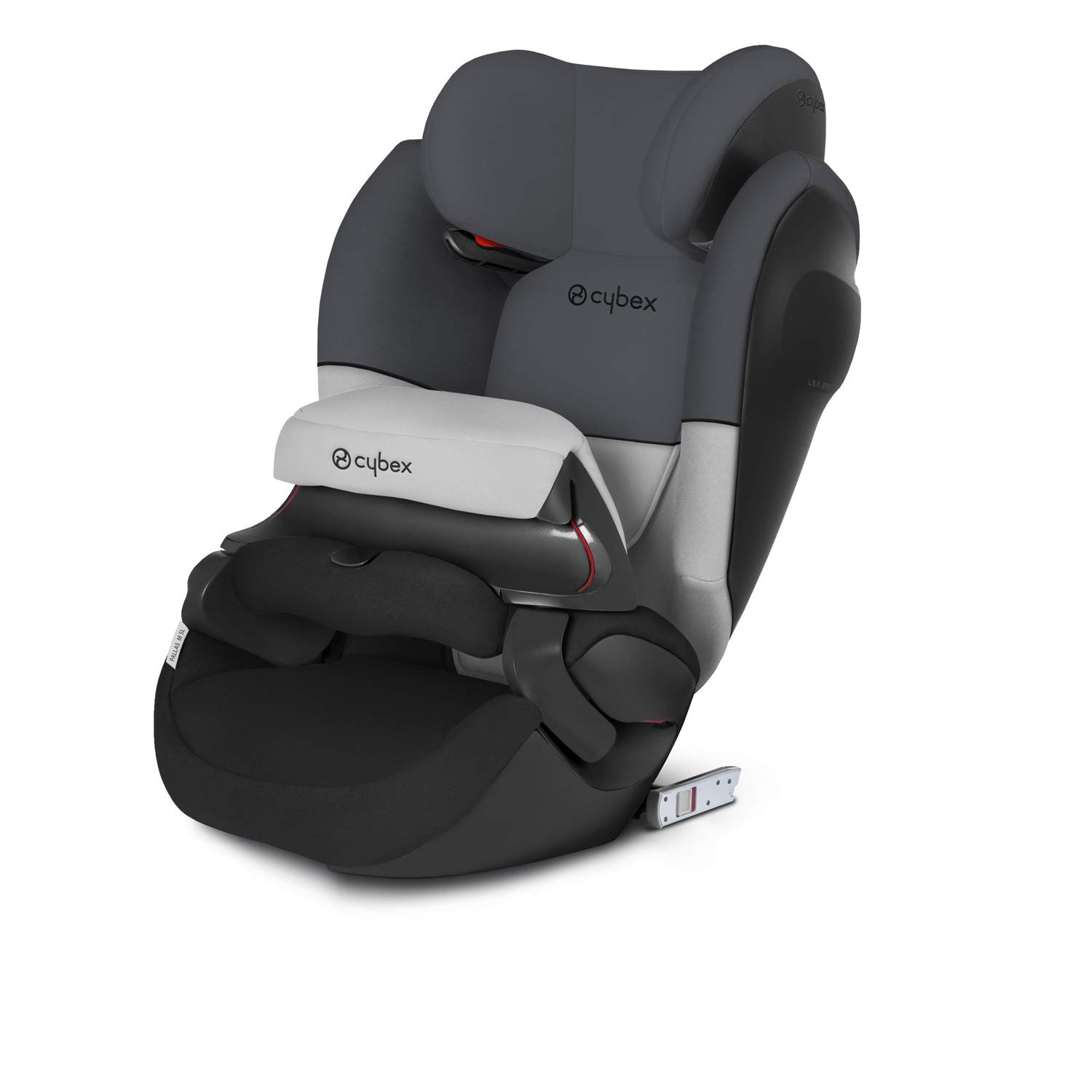Cybex Silver Pallas M-Fix SL 2 in 1 child car seat, adjustable impact shield and ISOFIX compatible, group 1/2/3 (9-36 kg), suitable for a population of approximately 9 months to 12 years old, gray rab