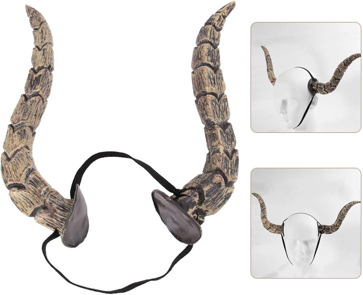 toyandona 牛角配饰动物化装舞会动物角头饰趣味万圣节道具万圣节角色