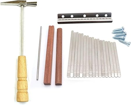 Timiy 17 Key Kalimba Diy 配件拇指钢琴带钥匙木桥木柄锤子1 套 亚马逊中国 乐器