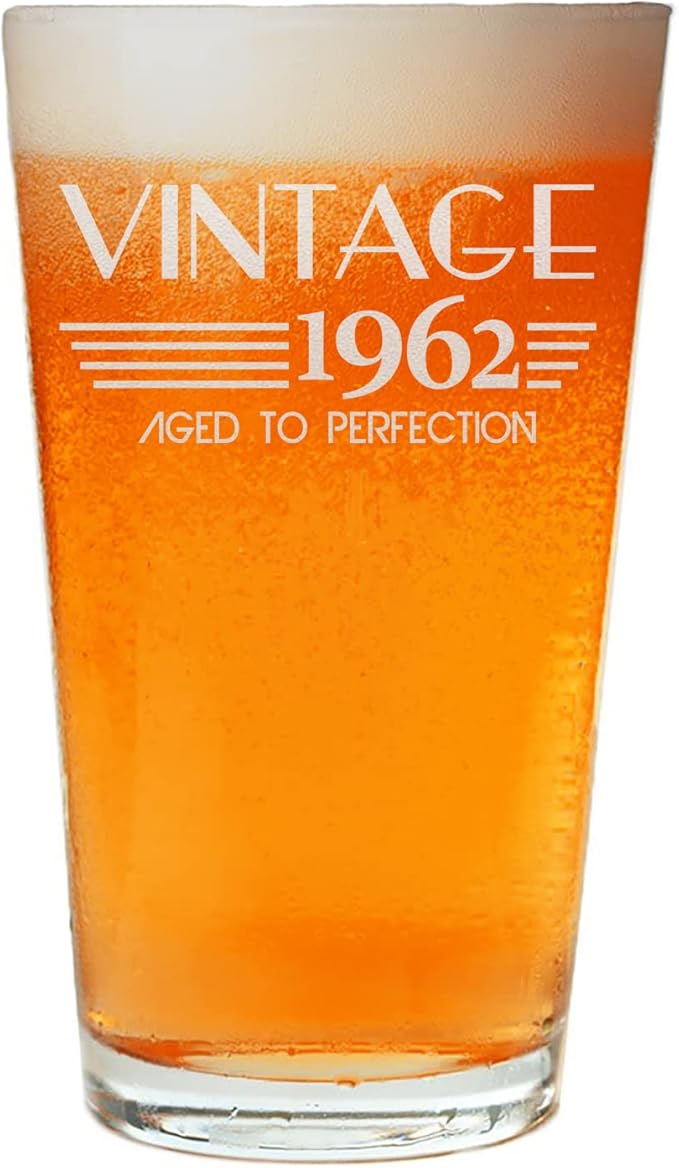 vintage 1962 啤酒品脱-60 岁生日的*啤酒玻璃礼物 - 送给爸爸叔叔爷