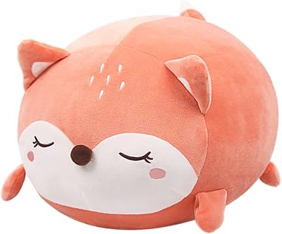 毛绒枕头填充动物舒适枕头可爱毛绒玩具依偎伙伴狐狸毛绒可爱柔软抱枕