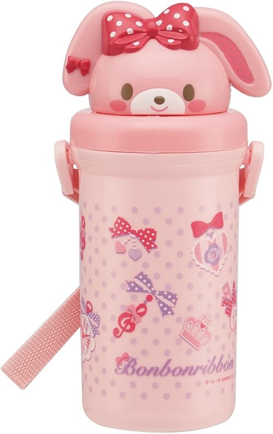 bonbonribbon 塑料制 压铸盖 硅胶吸管饮料 500ml