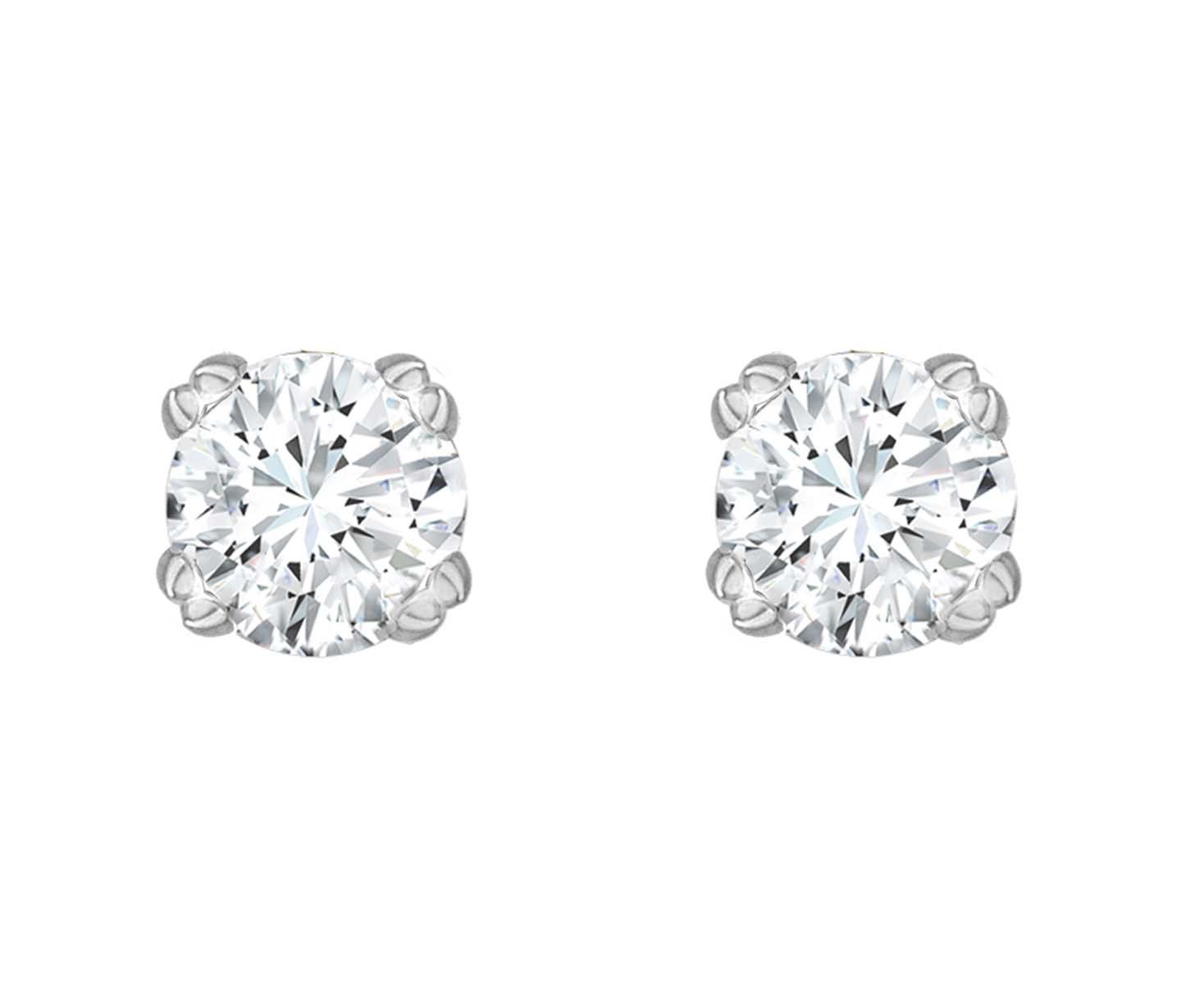 Carissima Gold 9K 0.50 carat diamond ring Diamond stud earrings