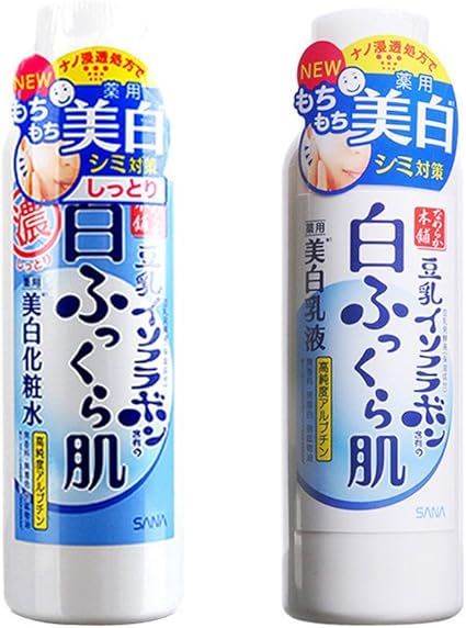 Sana 姗娜豆乳美肌 美白化妆水滋润型0ml Sana 姗娜豆乳美肌 美白乳液滋润型150ml 两件套 进 化妆 亚马逊中国