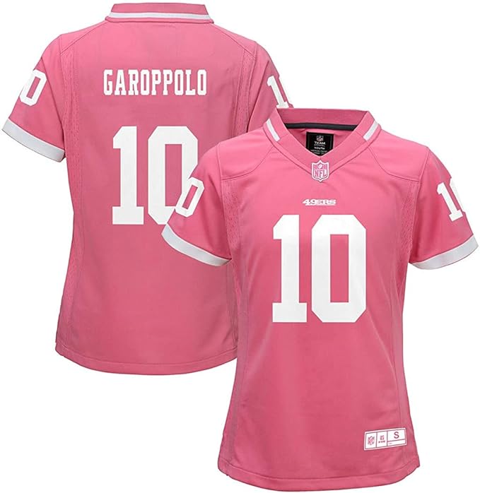 outerstuffjimmygaroppolo旧金山49人队nfl女孩青少年泡泡糖粉色球员
