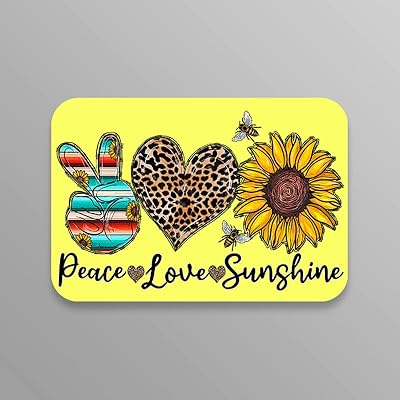 peace love sunshine 乙烯基贴花贴纸 - 汽车卡车货车 suv 窗壁杯