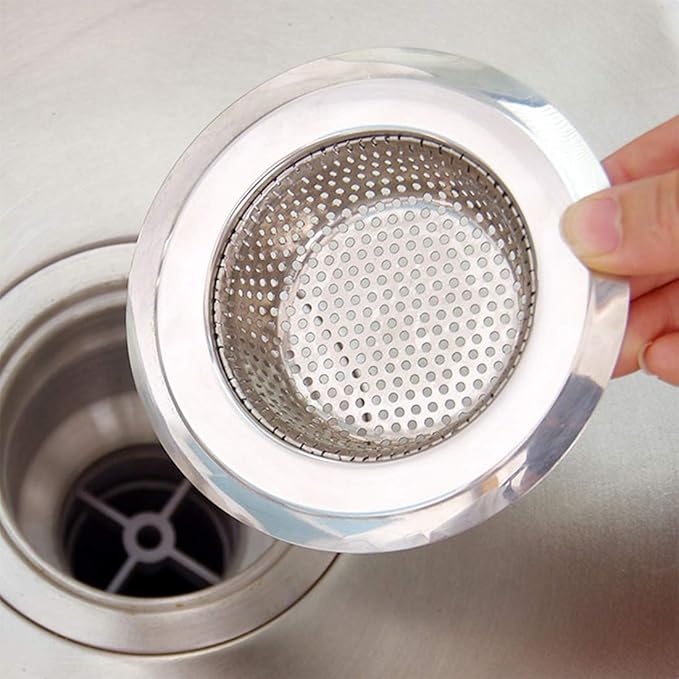 kzwus 厨房水槽滤水器不锈钢排水过滤器滤网带大宽边缘 4.