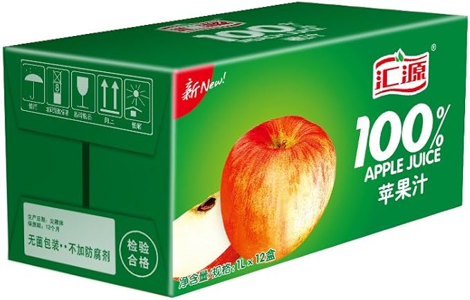 汇源100%苹果汁整箱1l*12