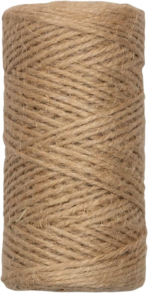 jam paper 牛皮纸绳 - 1/8 x 73 码 - 自然棕色 - 单独出售