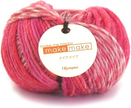 olympus制丝 make 毛线 中粗 col.4 粉色系 25克 约62米