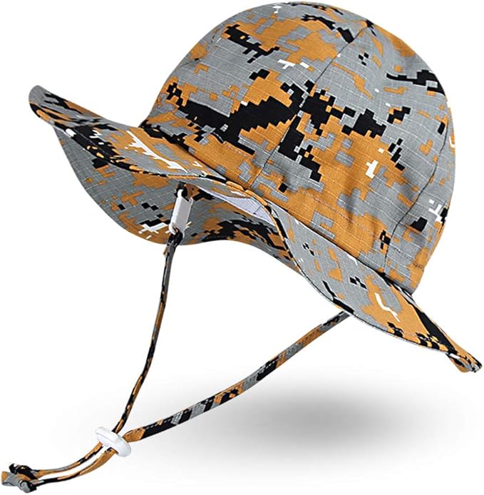 amilitots中性儿童可调节宽帽檐指数upf50女婴男孩太阳帽婴儿儿童幼儿