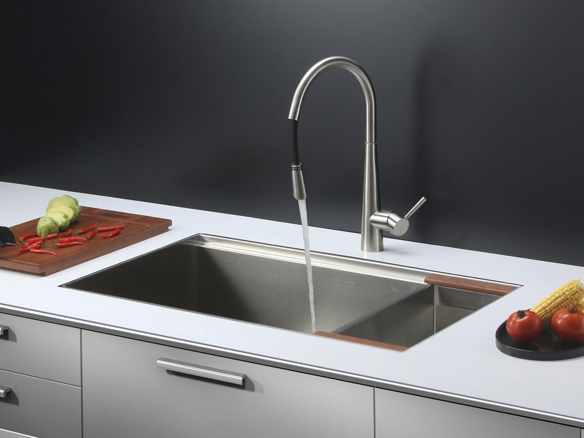 Ruvati Rvc2374 不锈钢厨房水槽不锈钢水龙头套装 Ruvati 价格报价图片 亚马逊中国